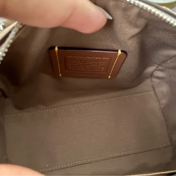 Coach Tan and Brown Signature Satchel MINI - Picture 10 of 15